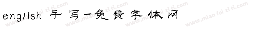 english 手写字体转换